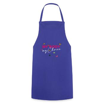 My Body - My Choice - Cooking Apron - royal blue - Front - AI Model Male 185 dark (185cm)