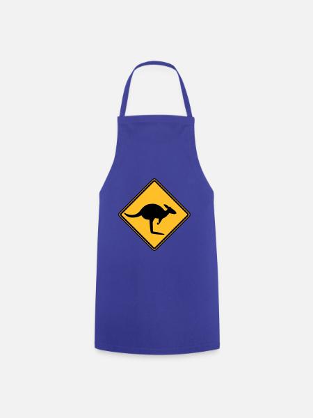 Attention kangourou - Tablier de cuisine - bleu royal