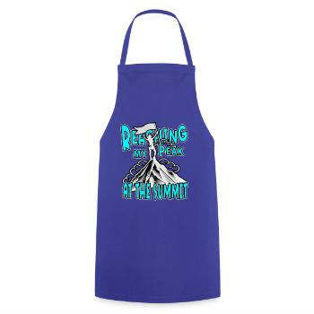 Atteindre mon sommet Randonnée Mountain Climber - Tablier de cuisine - bleu royal - Devant - AI Model Male 185 dark (185cm)