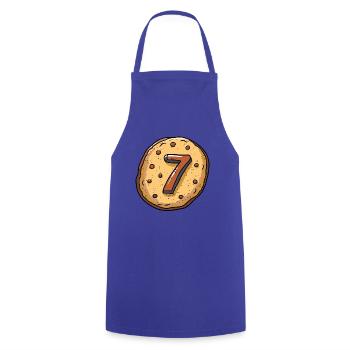 Birthday cookie for seven-year-old child - Cooking Apron - royal blue - Front - AI Model Male 185 dark (185cm)