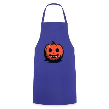 Funny Pumpkin - Cooking Apron - royal blue - Front - AI Model Male 185 dark (185cm)