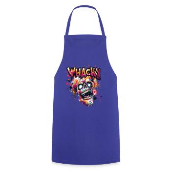 Verrückter Graffiti Schädel Totenkopf - Kochschürze - Royalblau - Vorne - AI Model Male 185 dark (185cm)