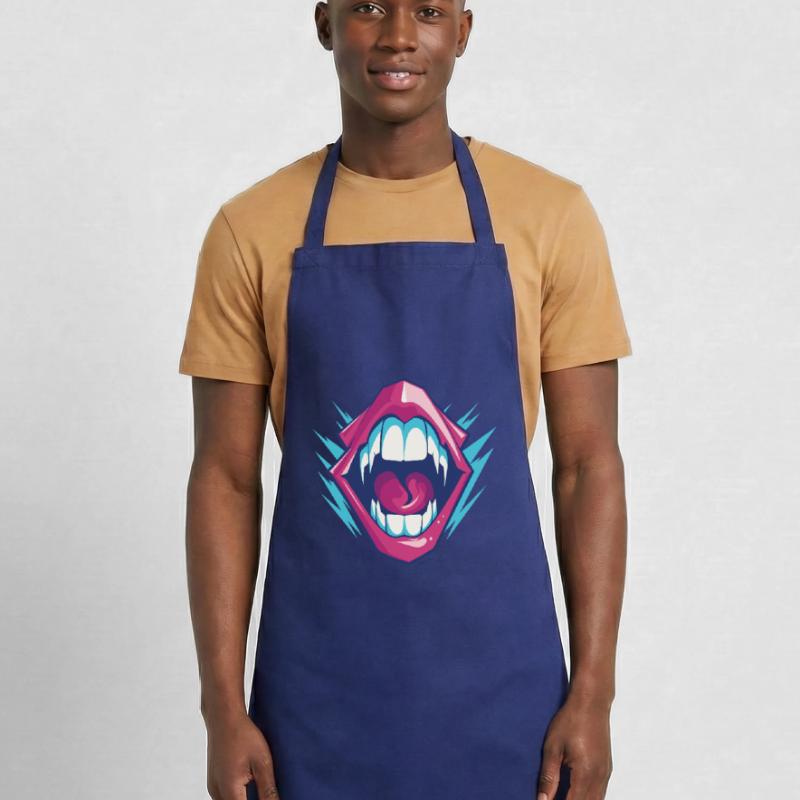 Vampire dentition with sharp teeth Cooking Apron