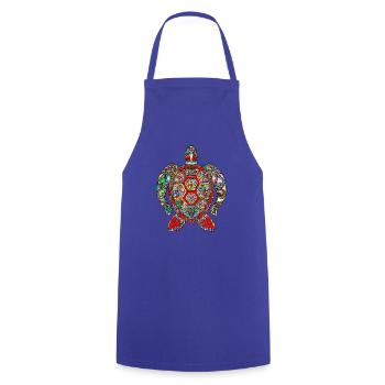 Tortue - Tablier de cuisine - bleu royal - Devant - AI Model Male 185 dark (185cm)