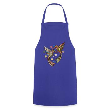 bird - Cooking Apron - royal blue - Front - AI Model Male 185 dark (185cm)