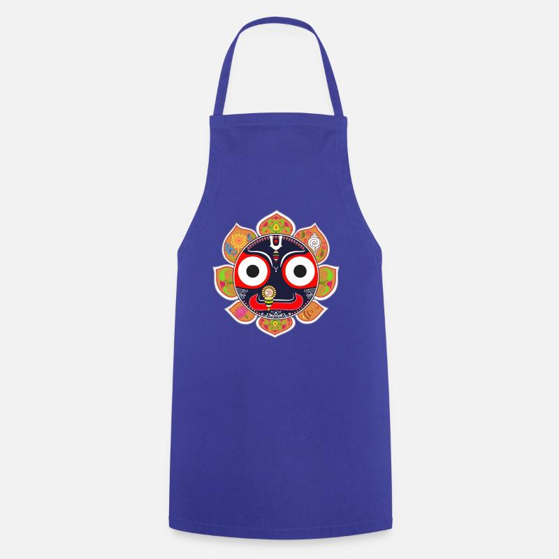 Lord Jagannath - Sri Krishna - Cooking Apron - royal blue