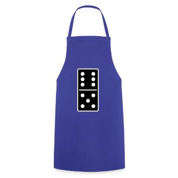 DOMINO STONE 6:5 - VARIABLE COLOR - VECTOR DESIGN! - Kochschürze - Royalblau - Vorne - AI Model Male 185 dark (185cm)