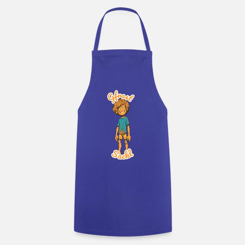 Garçon de boue joyeux à l’aventure - Tablier de cuisine - bleu royal