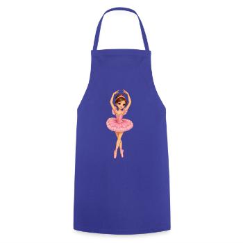 Rosa Balletttänzerin Design - Kochschürze - Royalblau - Vorne - AI Model Male 185 dark (185cm)