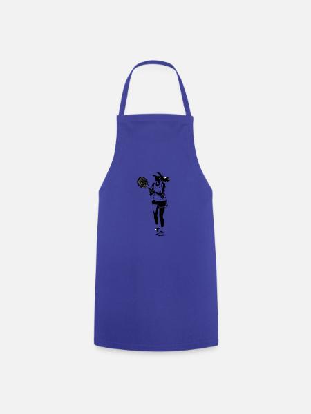 Tennis Spielerin - Sport Design - Kochschürze - Royalblau