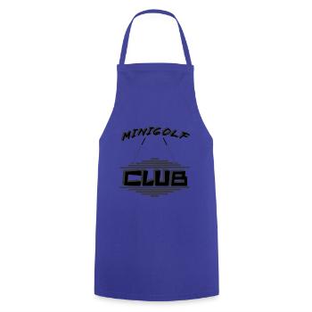 MINIGOLF -CLUB- Jahreseinkommen - Kochschürze - Royalblau - Vorne - AI Model Male 185 dark (185cm)