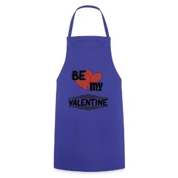 BE MY VALENTINE, Valentinstag - Kochschürze - Royalblau - Vorne - AI Model Male 185 dark (185cm)
