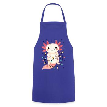 Axolotl Weihnachtspullover Weihnachten lustig süß - Kochschürze - Royalblau - Vorne - AI Model Male 185 dark (185cm)