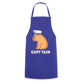 Capybara Capibara - Kochschürze - Royalblau - Vorne - AI Model Male 185 dark (185cm)