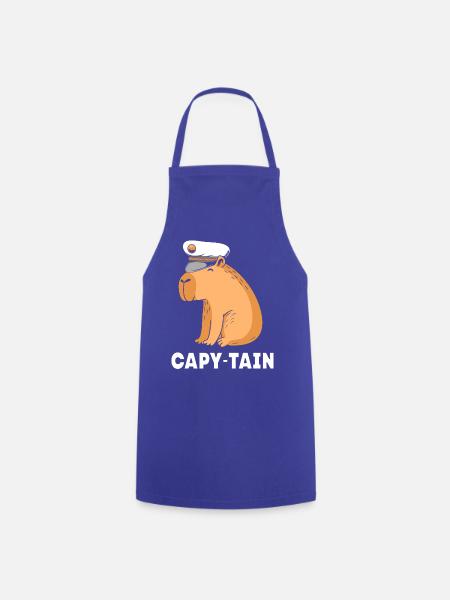 Capybara Capibara - Kochschürze - Royalblau