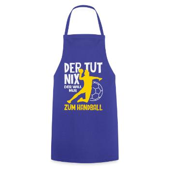 Handball Handballer Handball Trainer Fan Geschenk - Kochschürze - Royalblau - Vorne - AI Model Male 185 dark (185cm)