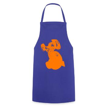 Der orange Hund - Kochschürze - Royalblau - Vorne - AI Model Male 185 dark (185cm)