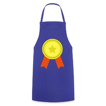 Medaille - Kochschürze - Royalblau - Vorne - AI Model Male 185 dark (185cm)