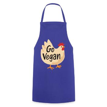 Go Vegan Cute Chicken - Kochschürze - Royalblau - Vorne - AI Model Male 185 dark (185cm)