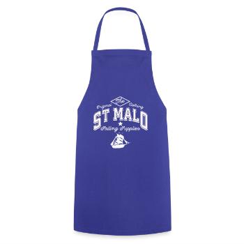 St Malo sailing supplies - Tablier de cuisine - bleu royal - Devant - AI Model Male 185 dark (185cm)