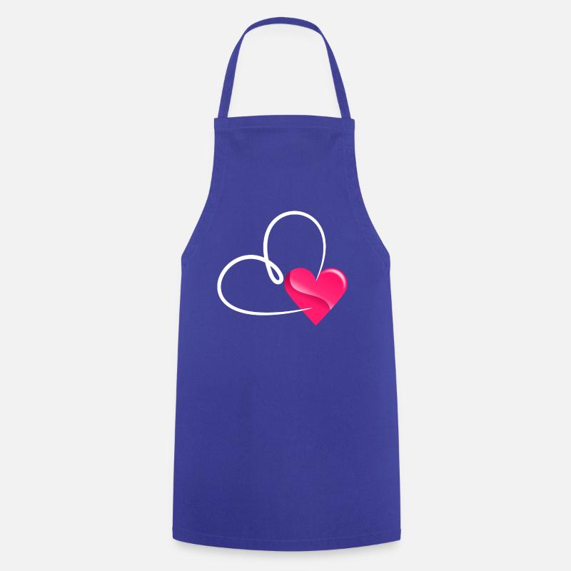 Heart - Cooking Apron - royal blue