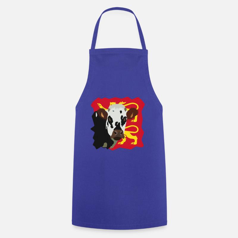 vache normande - Tablier de cuisine - bleu royal