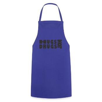 Des câlins au lieu de drogues - Tablier de cuisine - bleu royal - Devant - AI Model Male 185 dark (185cm)