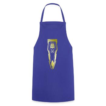 Haarschneidemaschine Barber Gold - Kochschürze - Royalblau - Vorne - AI Model Male 185 dark (185cm)