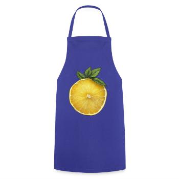 Lemonslice - Kochschürze - Royalblau - Vorne - AI Model Male 185 dark (185cm)