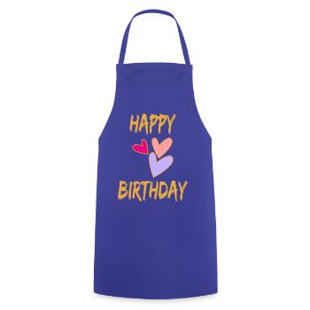 18. 18 YEARS OLD. 18th ANNIVERSARY. BIRTHDAY 18 YEARS. - Cooking Apron - royal blue - Front - AI Model Male 185 dark (185cm)