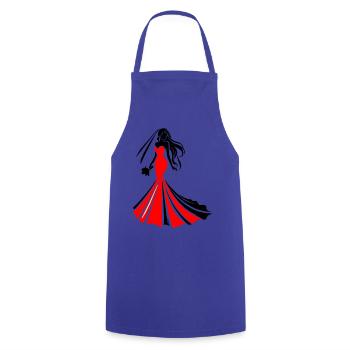 Mariée - Tablier de cuisine - bleu royal - Devant - AI Model Male 185 dark (185cm)