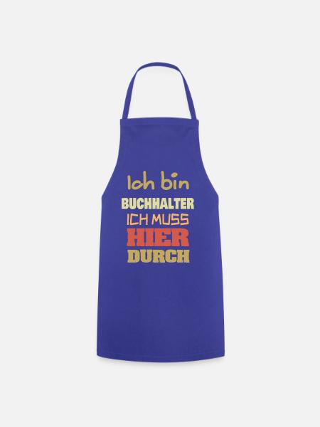 Buchhalter als Beruf - Kochschürze - Royalblau