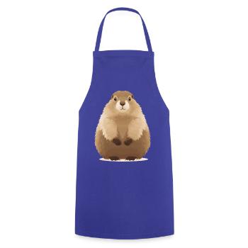 süßes knuffiges Murmeltier - Kochschürze - Royalblau - Vorne - AI Model Male 185 dark (185cm)