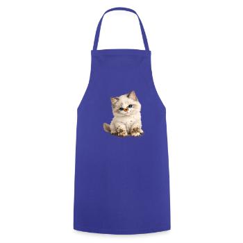 Little cute kitten with mud paws - Cooking Apron - royal blue - Front - AI Model Male 185 dark (185cm)