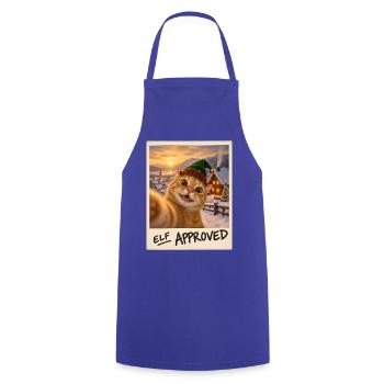 Elf Approved Rote Katze Selfie Weihnachten - Kochschürze - Royalblau - Vorne - AI Model Male 185 dark (185cm)