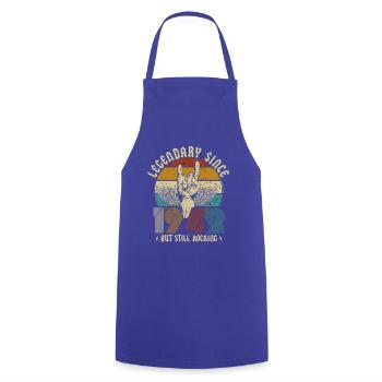 1942 Vintage Jahrgang 80 Geburtstag Retro - Kochschürze - Royalblau - Vorne - AI Model Male 185 dark (185cm)