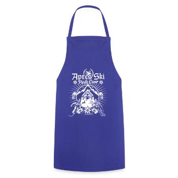 Apres Ski Party Crew - Kochschürze - Royalblau - Vorne - AI Model Male 185 dark (185cm)