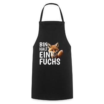 Bin halt ein Fuchs Fuchsliebhaber Statement - Kochschürze - Schwarz - Vorne - AI Model Male 185 dark (185cm)
