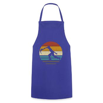Jai Alai Sports Retro vintage Cesta-Punta, Pelota - Cooking Apron - royal blue - Front - AI Model Male 185 dark (185cm)