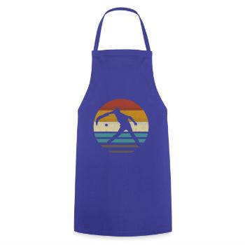 Jai Alai Sports Retro vintage Cesta-Punta, Pelota - Cooking Apron - royal blue - Front - AI Model Male 185 dark (185cm)