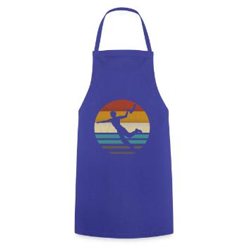Jai Alai Sports Retro vintage Cesta-Punta, Pelota - Cooking Apron - royal blue - Front - AI Model Male 185 dark (185cm)