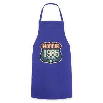 1985 Anniversaire Né En 1985 Rétro Vintage - Tablier de cuisine - bleu royal - Devant - AI Model Male 185 dark (185cm)