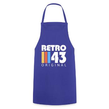 1943 Birthday Born In 1943 Retro Vintage - Cooking Apron - royal blue - Front - AI Model Male 185 dark (185cm)