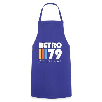 1979 Geburtstag geboren im Jahr 1979 Retro Vintage - Kochschürze - Royalblau - Vorne - AI Model Male 185 dark (185cm)
