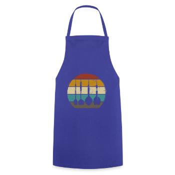 Retro Dartpfeile Vintage Dart Flights Darts - Cooking Apron - royal blue - Front - AI Model Male 185 dark (185cm)