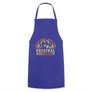 1950 Birthday born in 1950 Retro Vintage - Cooking Apron - royal blue - Front - AI Model Male 185 dark (185cm)