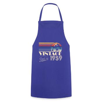 1959 Vintage Birthday Retro Vintage Gift - Cooking Apron - royal blue - Front - AI Model Male 185 dark (185cm)