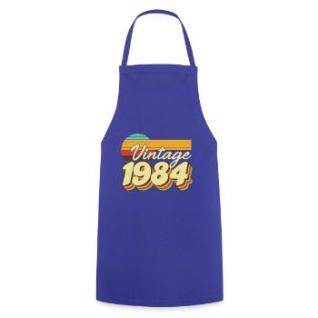 1984 Anniversaire Né En 1984 Rétro Vintage - Tablier de cuisine - bleu royal - Devant - AI Model Male 185 dark (185cm)