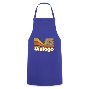1943 Anniversaire né en 1943 Retro Vintage - Tablier de cuisine - bleu royal - Devant - AI Model Male 185 dark (185cm)