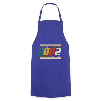 2002 Jahrgang Geburtstag Retro Vintage Geschenk - Kochschürze - Royalblau - Vorne - AI Model Male 185 dark (185cm)